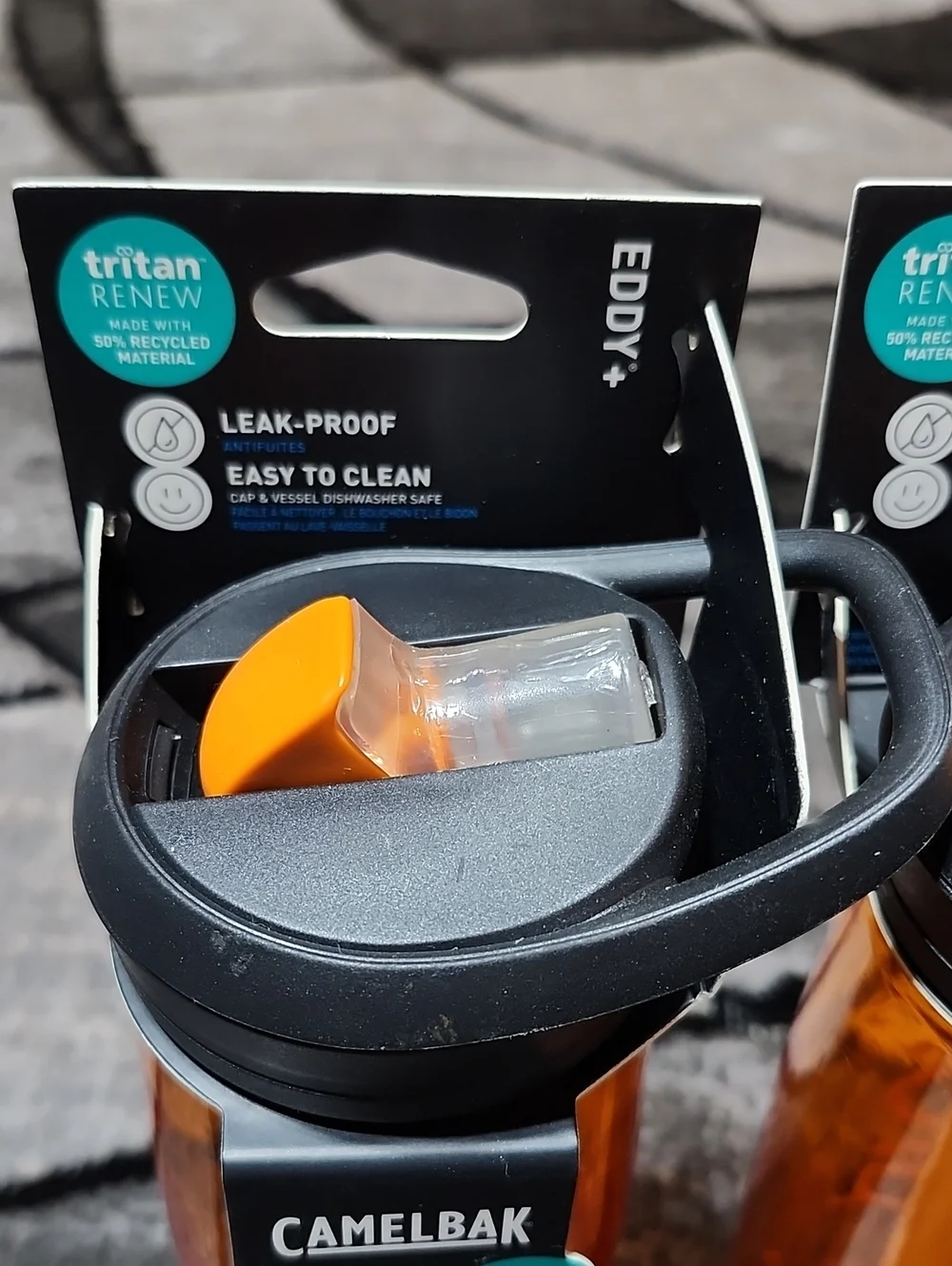 CAMELBAK EDDY HYDRATION W/ TRITAN RENEW ORANGE/BLACK SET-OF-2 WATER BOTTLES
